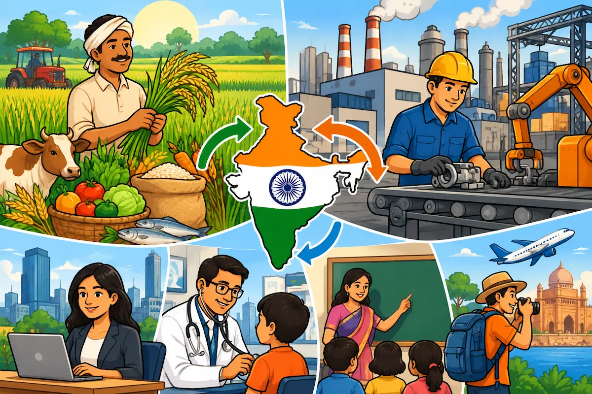 WBCS Main Sectors of Indian Economy Question