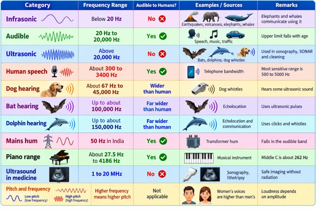 Sound Frequency Ranges
